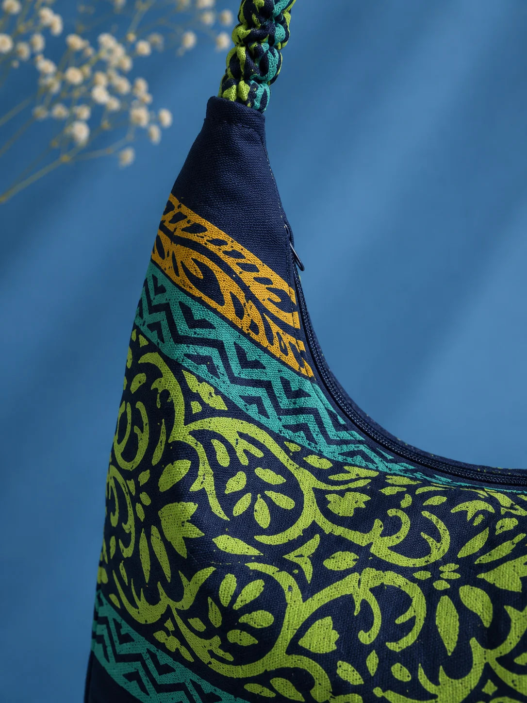 Printed Fabric Ladies Side Bag – Nature Rhythm