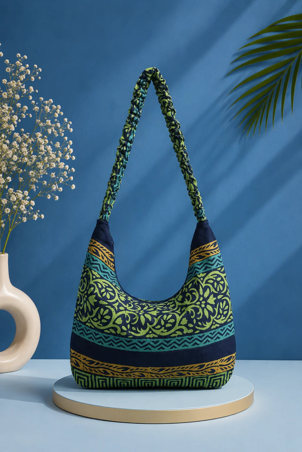 Printed Fabric Ladies Side Bag – Nature Rhythm