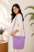 Macrame Ladies Side Bag – Lavender Dreams