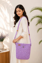 Macrame Ladies Side Bag – Lavender Dreams