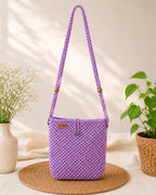Macrame Ladies Side Bag – Lavender Dreams
