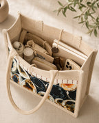 Printed Jute Hand Bag – Natural Elegance