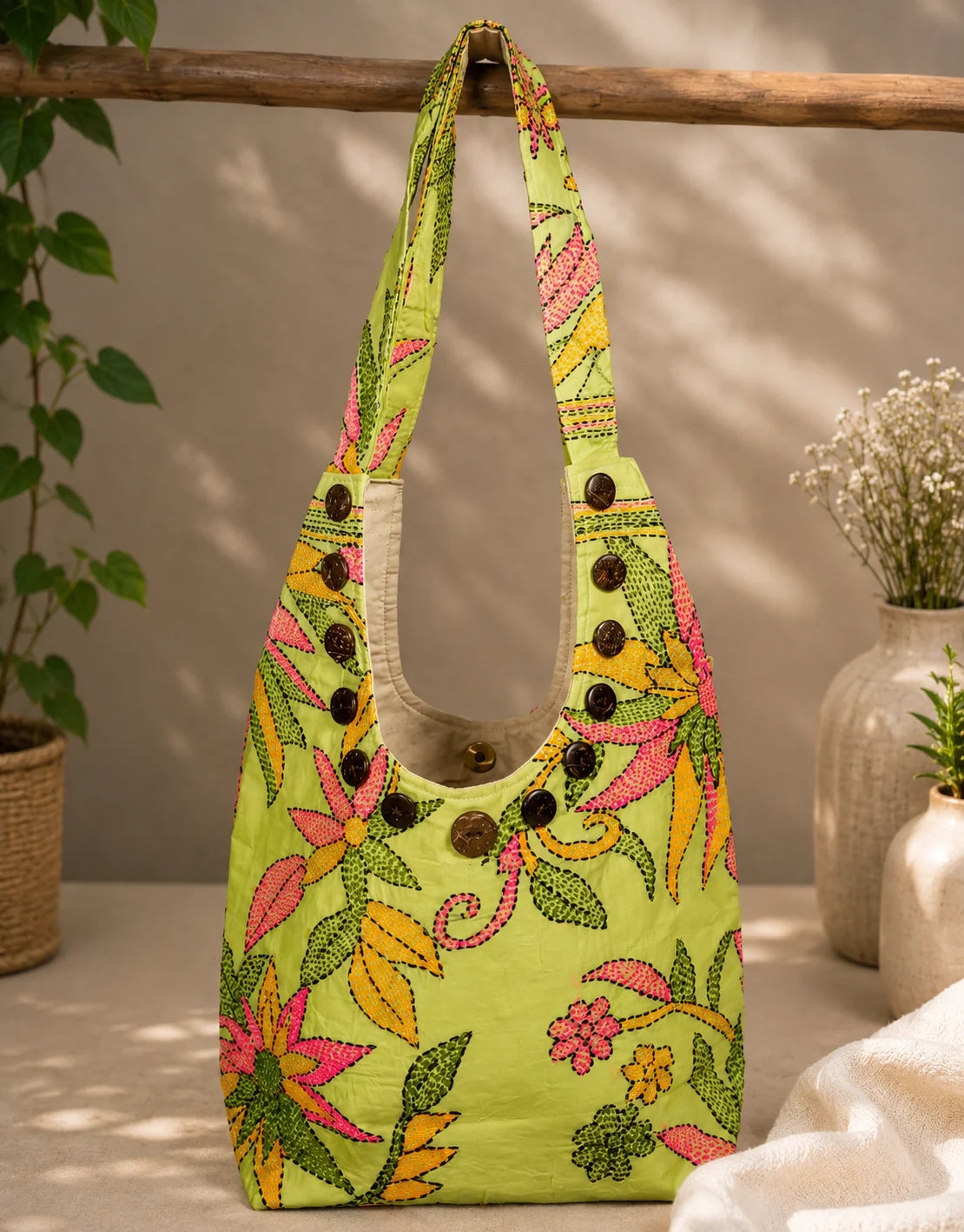 Hand Stitch Ladies Side Bag – Nature’s Harmony