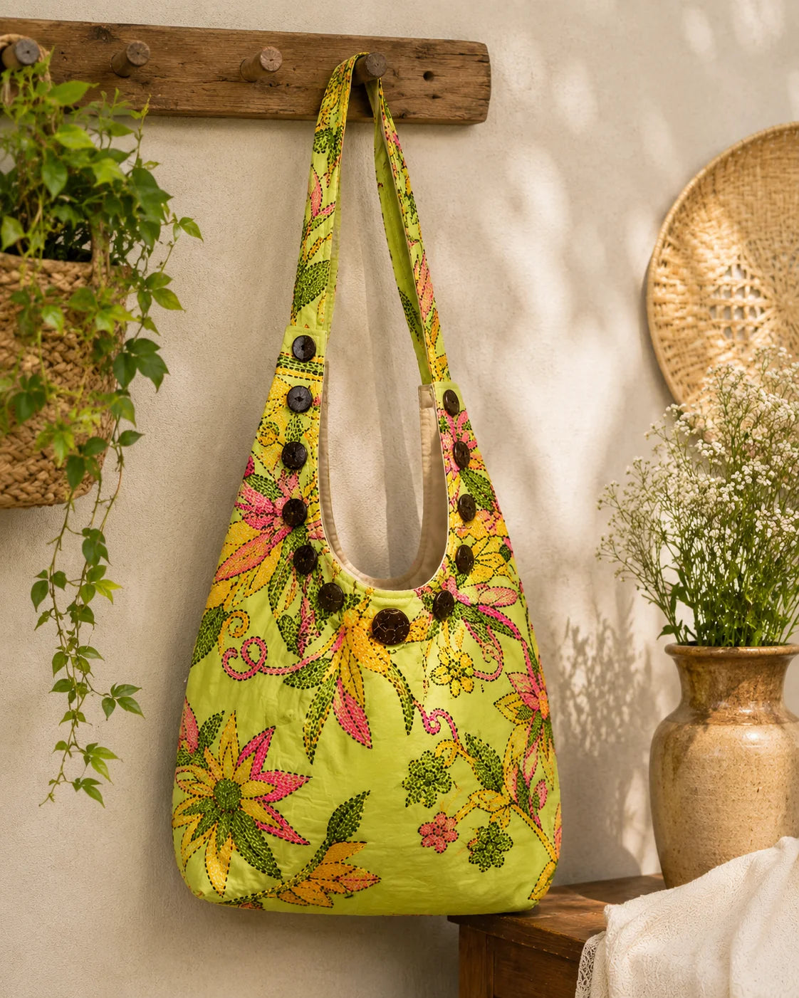 Hand Stitch Ladies Side Bag – Nature’s Harmony