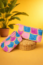 Hand Stitch Pouch – Ocean Bloom