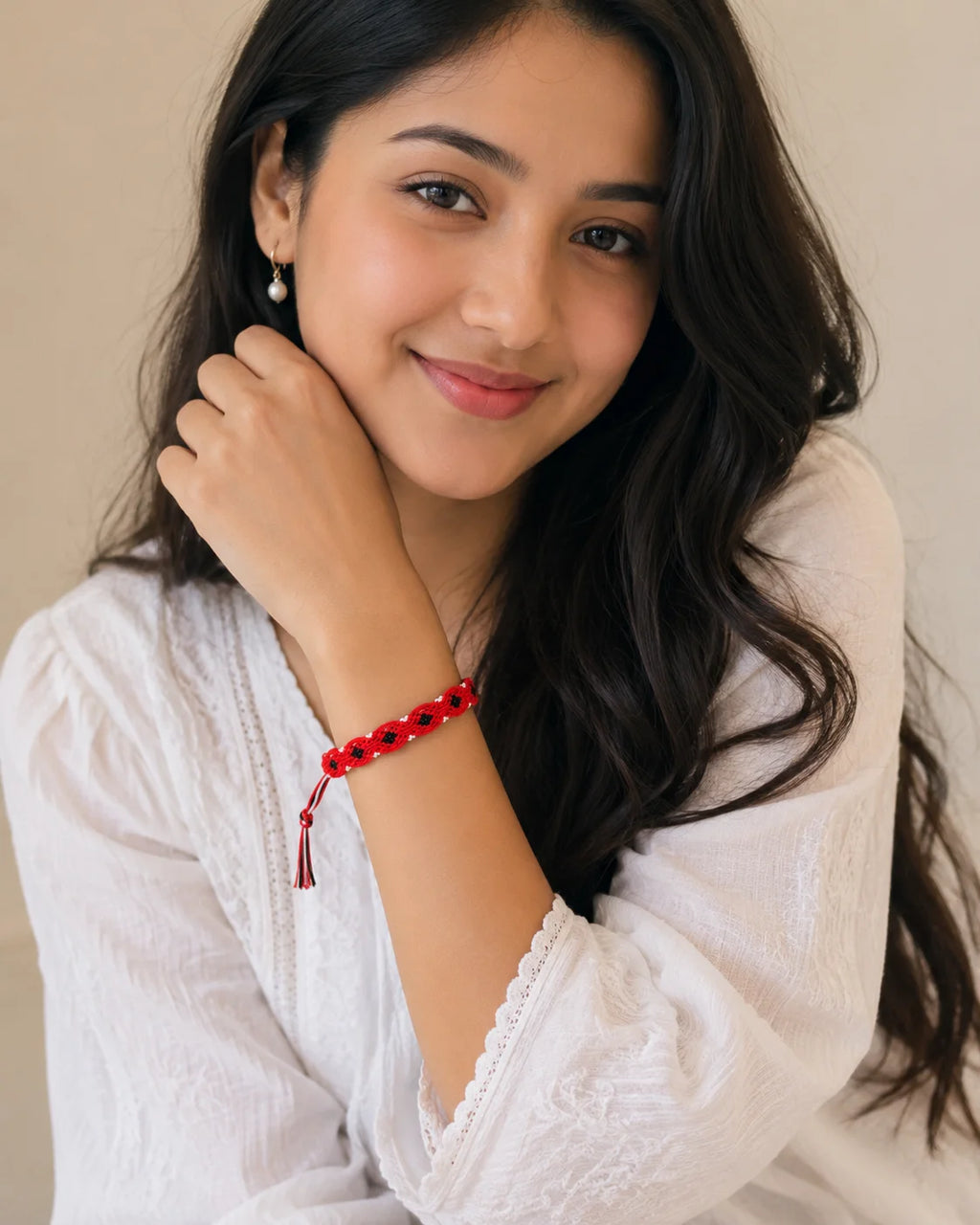 Handmade Friendship Bracelet – Red Passion