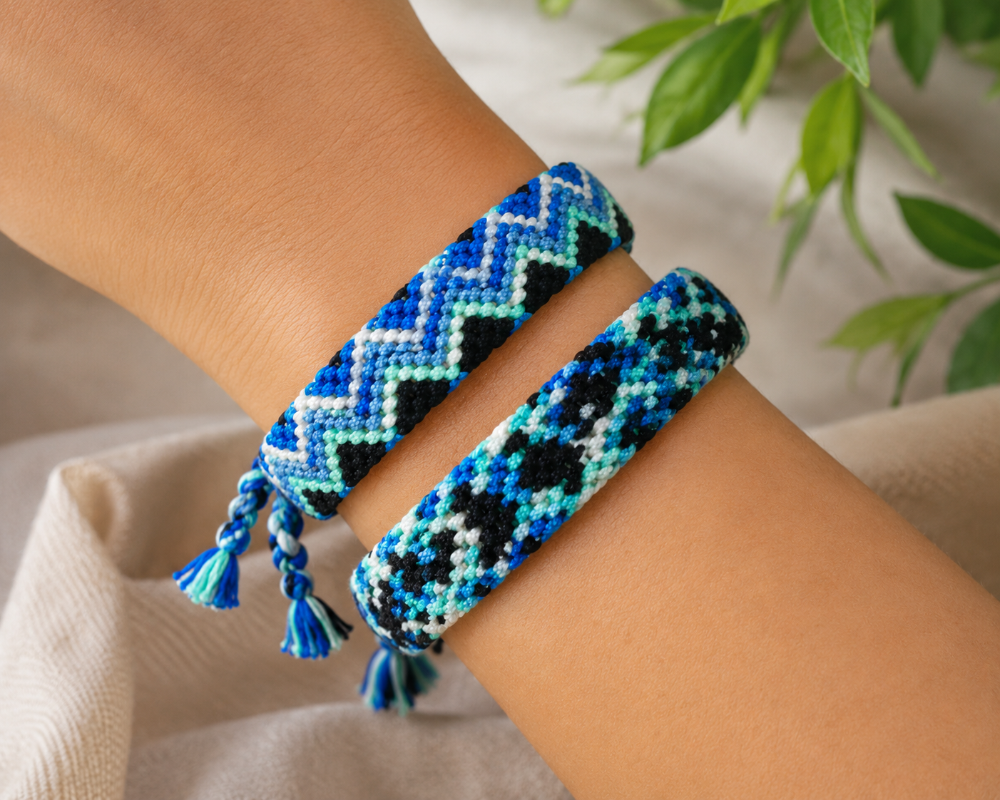 Handmade Friendship Bracelet – Ocean Waves