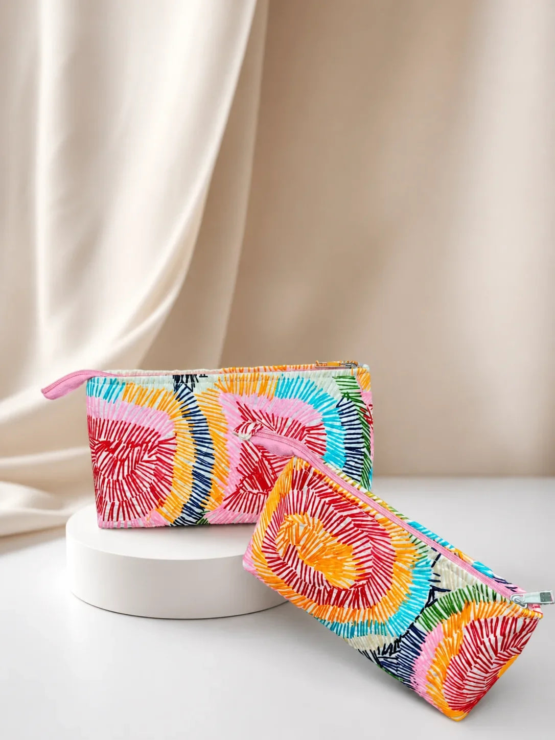 Hand Stitch Pouch – Waves of Happiness