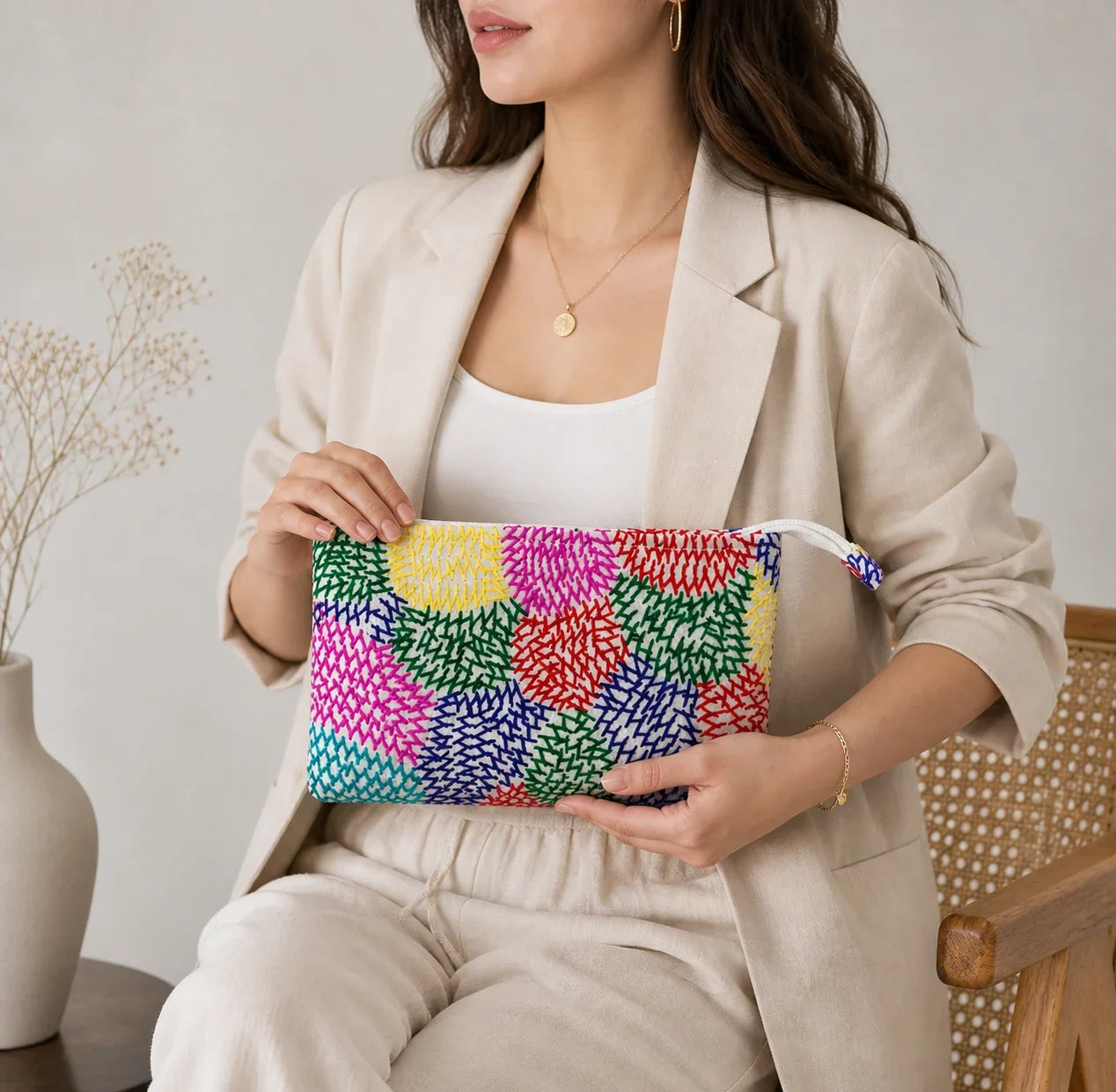 Hand Stitch Pouch – Colors of Joy