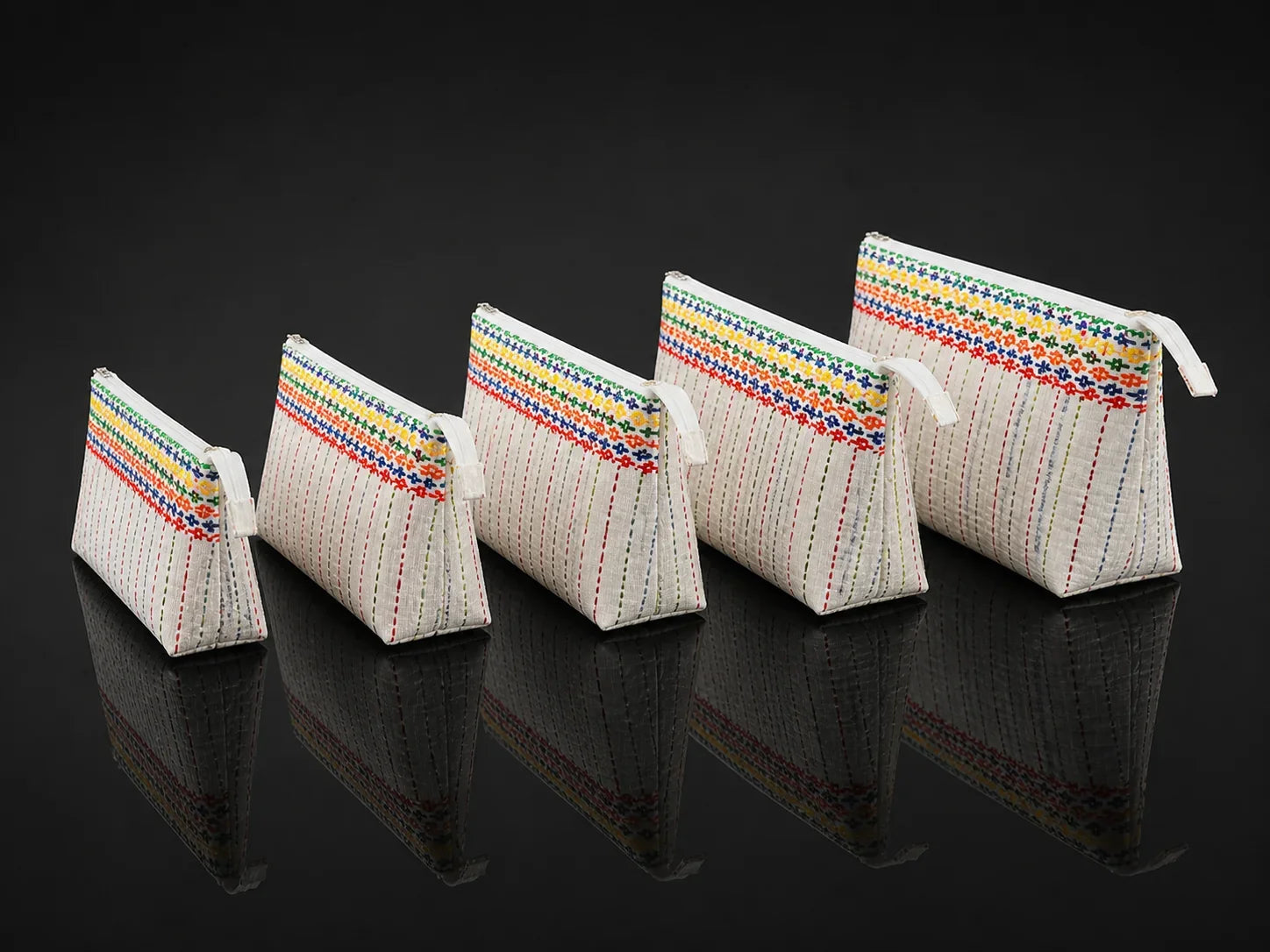 Hand Stitch Pouch Set – Colors of Life