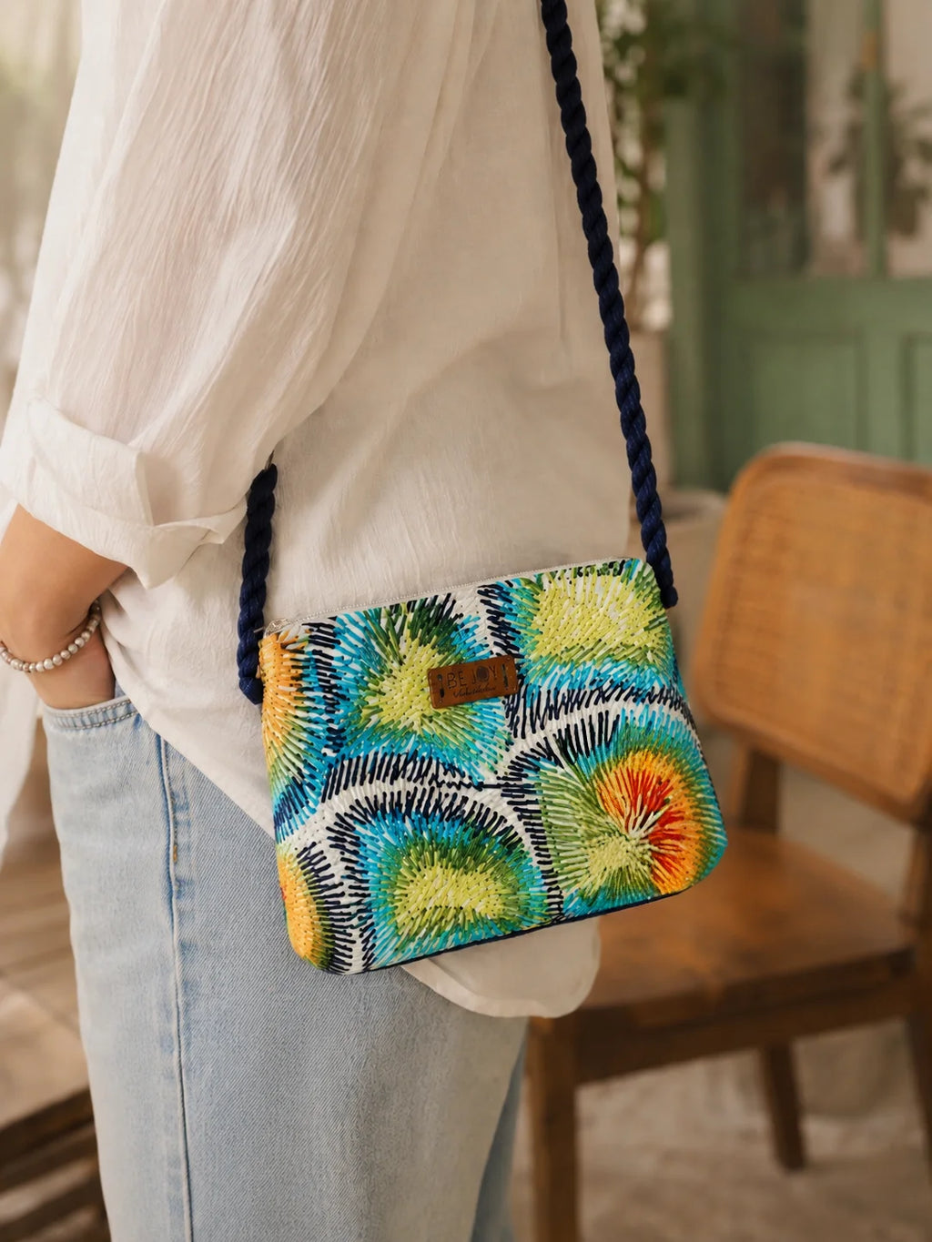 Pure Hand Stitch Crossbody Bag – Waves of Hope