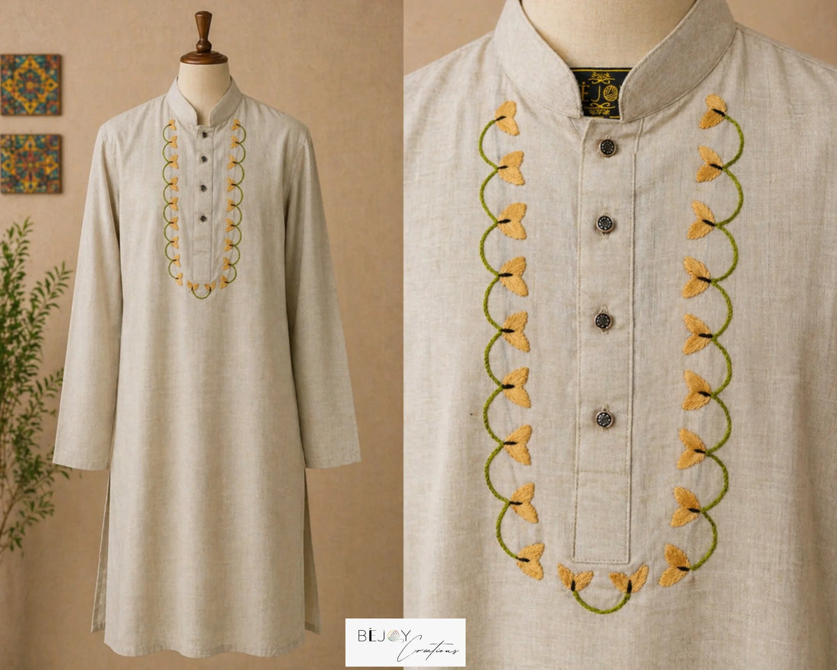 Hand Stitch Panjabi – Nature Heritage