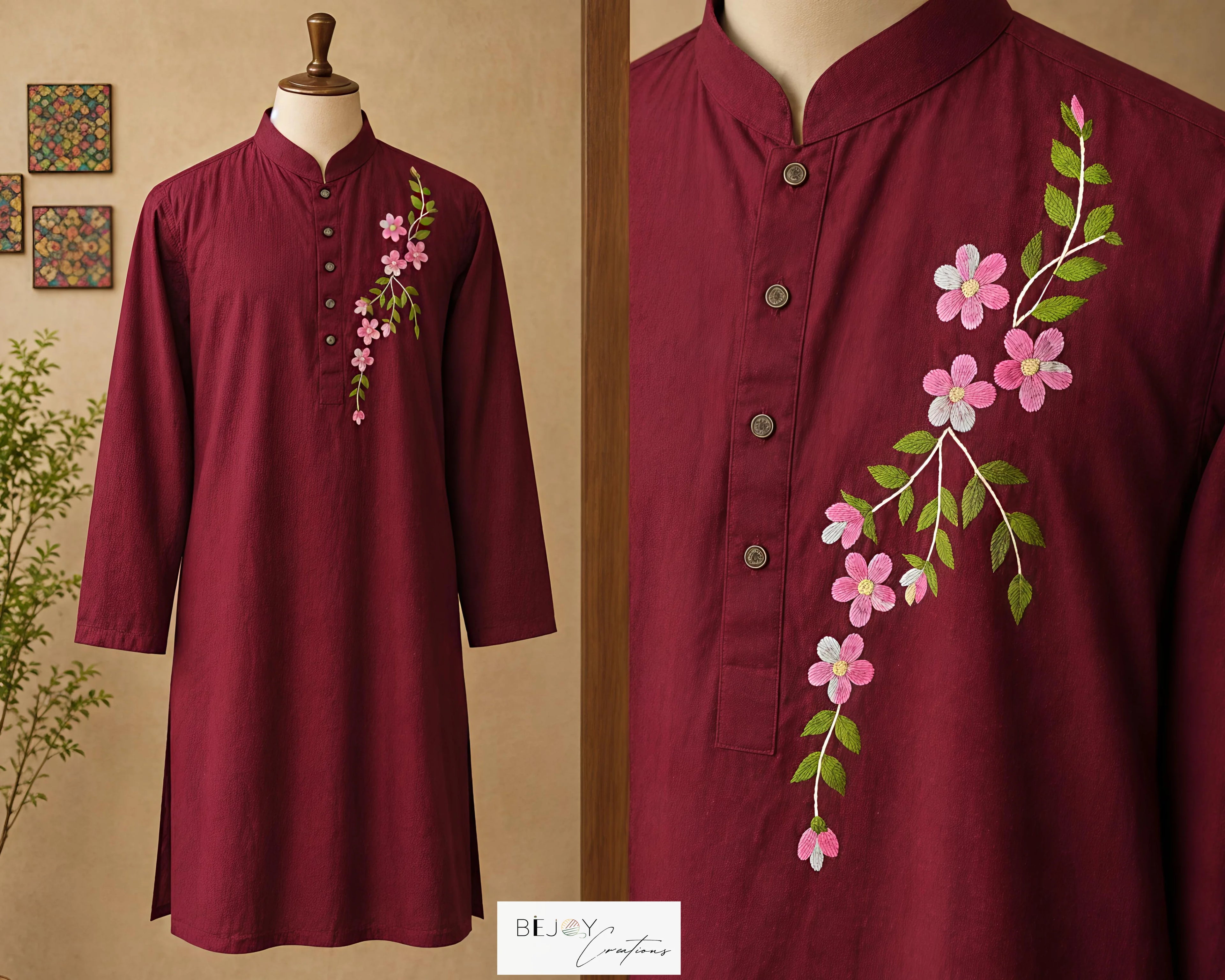Hand Stitch Panjabi – Artistic Heritage