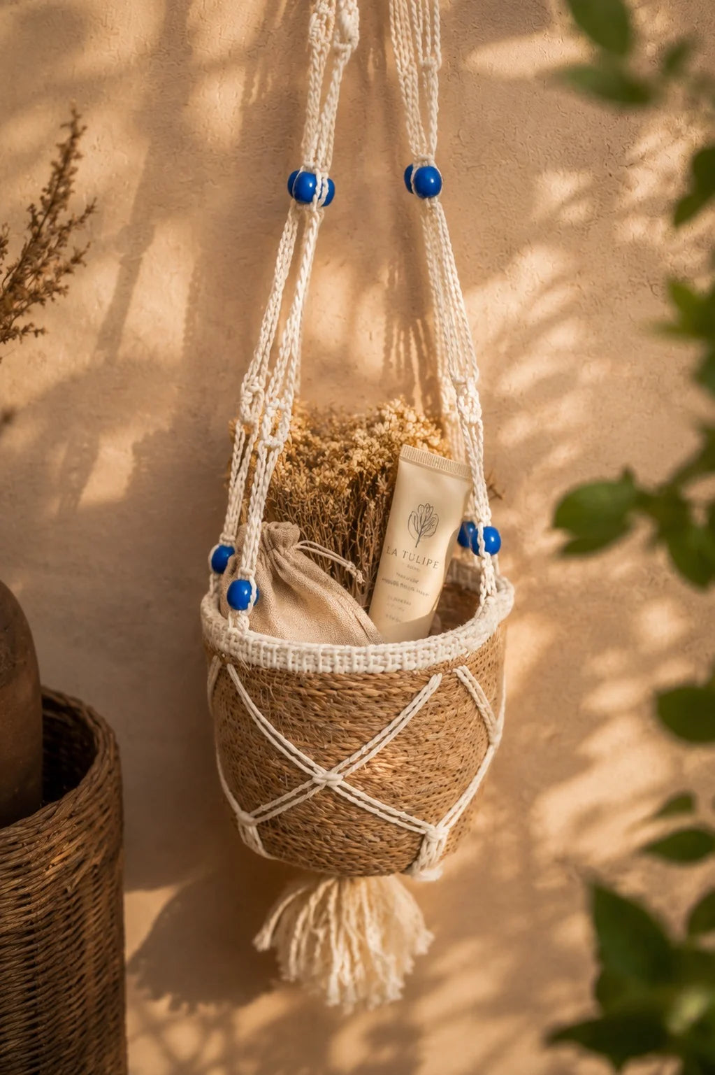 Handmade Home Decor – Blue Breeze Hanging Basket