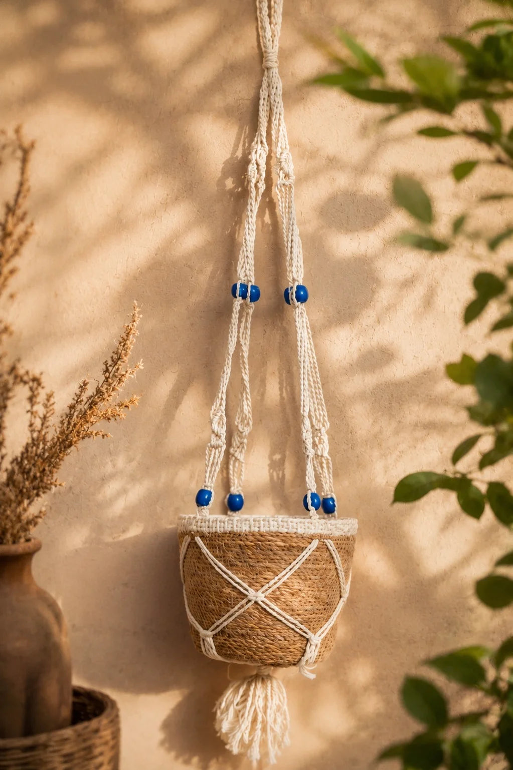 Handmade Home Decor – Blue Breeze Hanging Basket