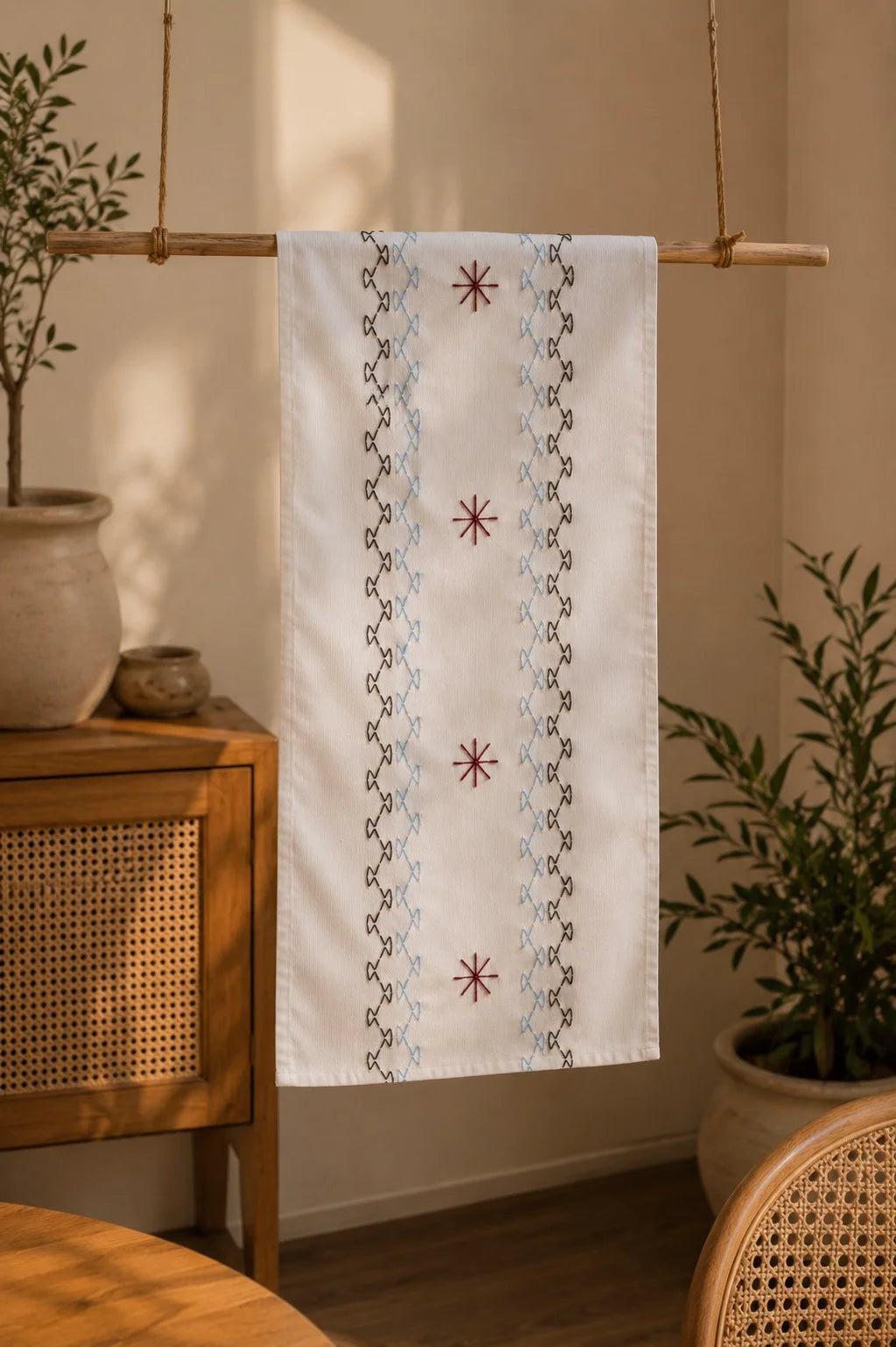 Hand Stitch Table Runner – Classic Threads