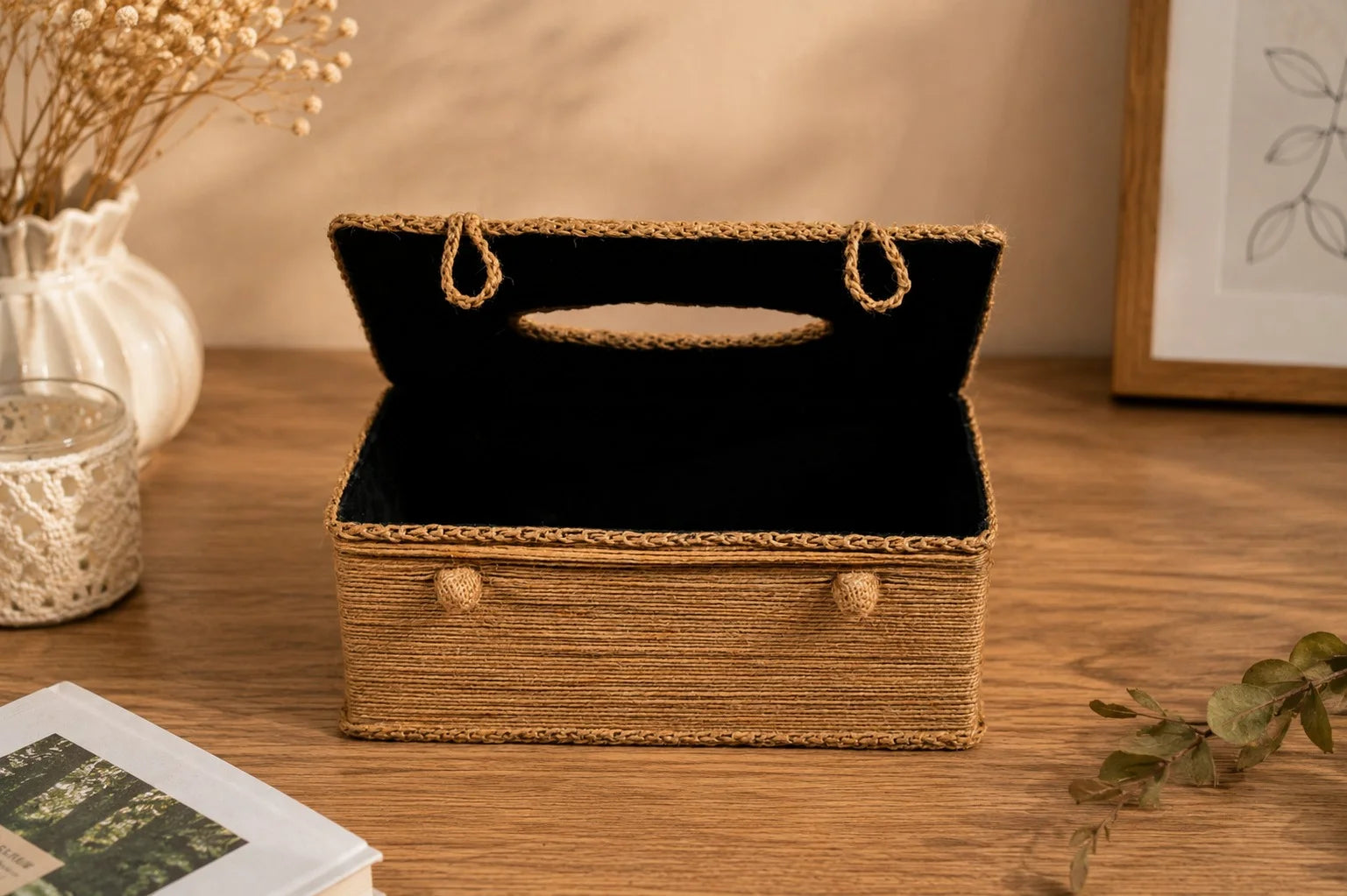 Handmade Home Decor – Jute Tissue Box