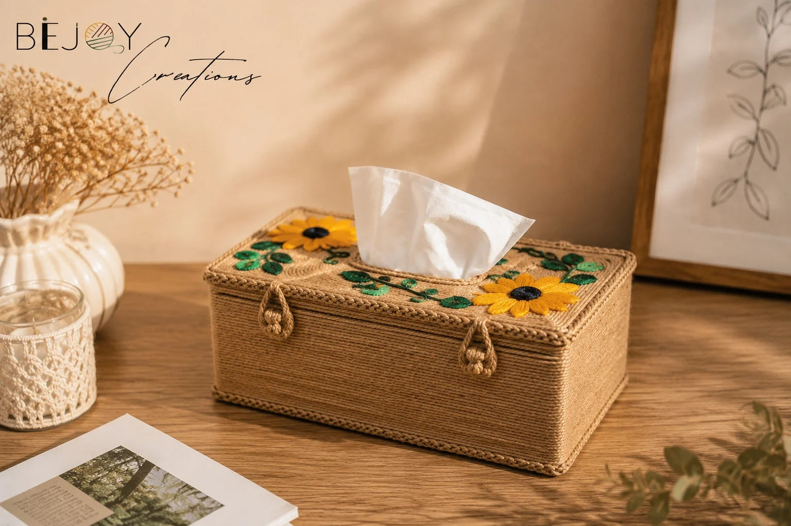 Handmade Home Decor – Jute Tissue Box
