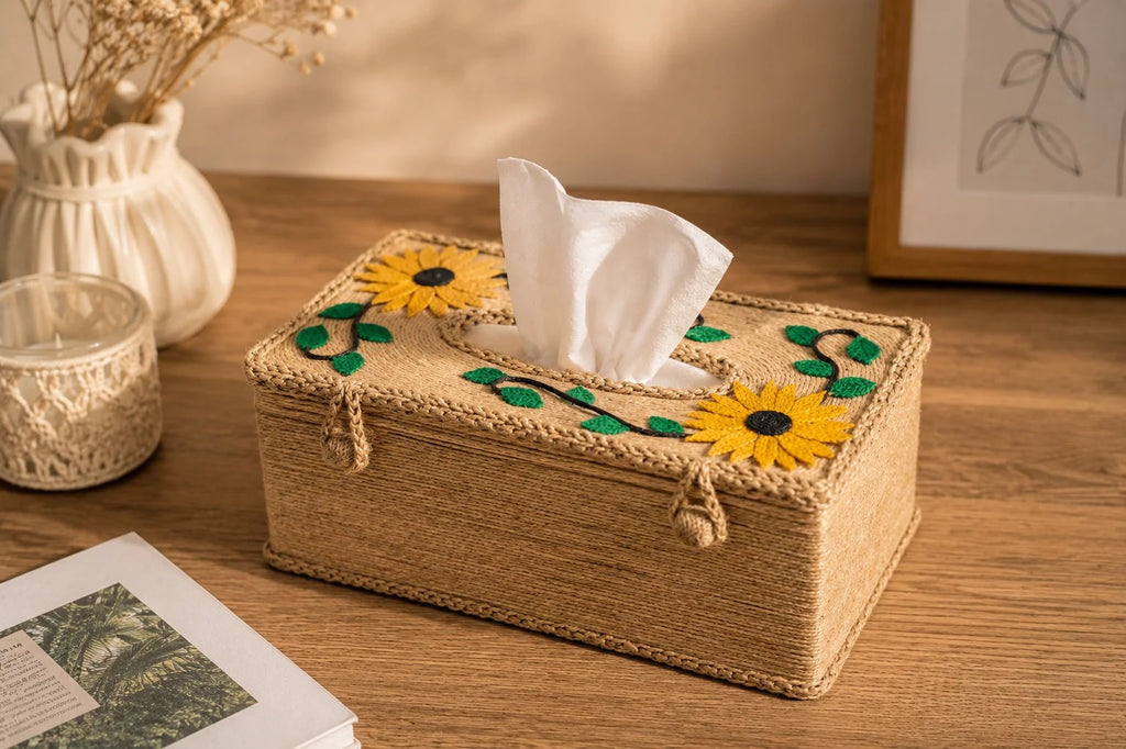 Handmade Home Decor – Jute Tissue Box