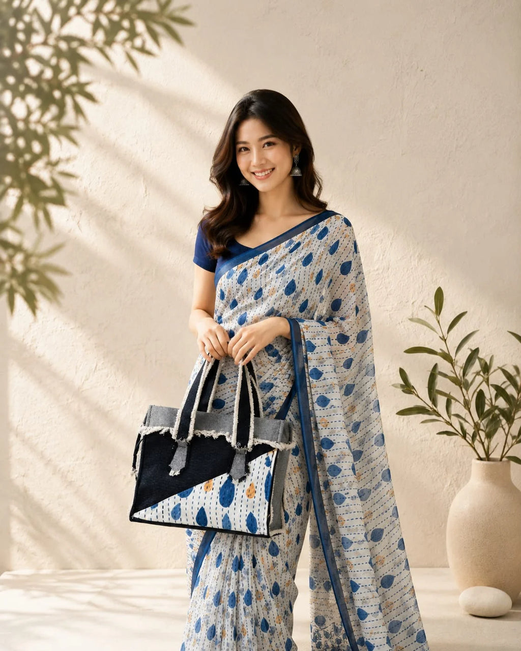 Denim Hand Stitch Ladies Bag – Creative Journey