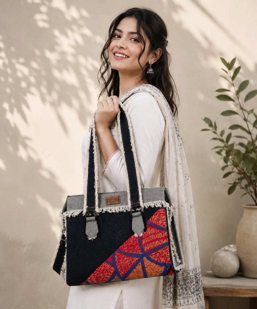 Denim Hand Stitch Ladies Bag – Creative Journey