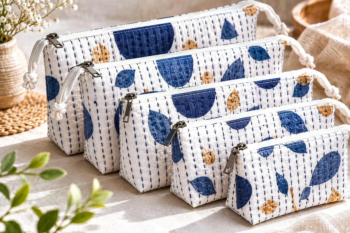 Hand Stitch Pouch Set – Peaceful Moments