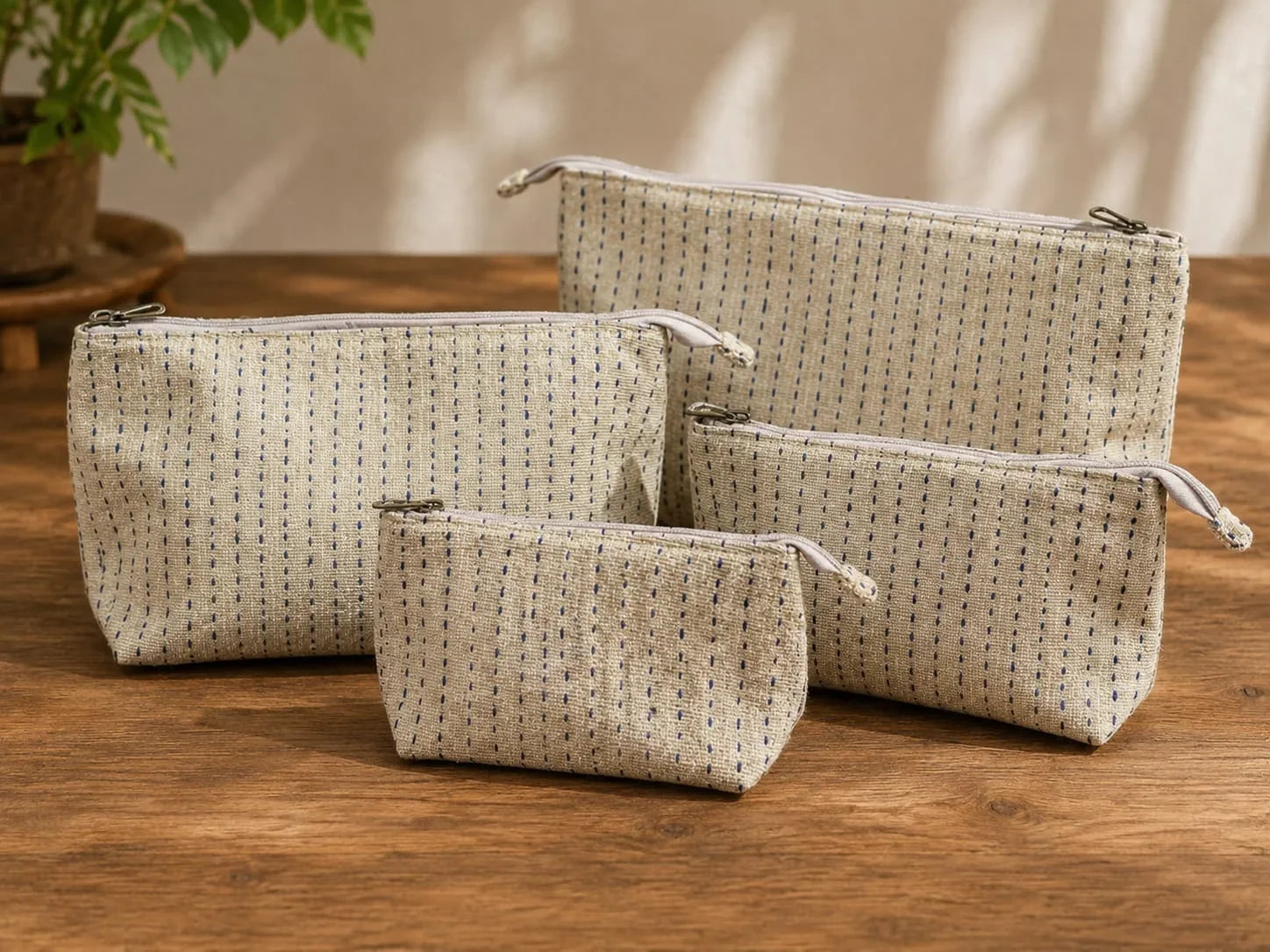 Hand Stitch Pouch Set – Simple Grace