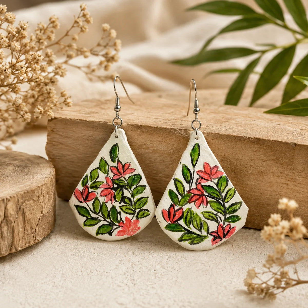 Hand Painted Earring – Garden Blossom