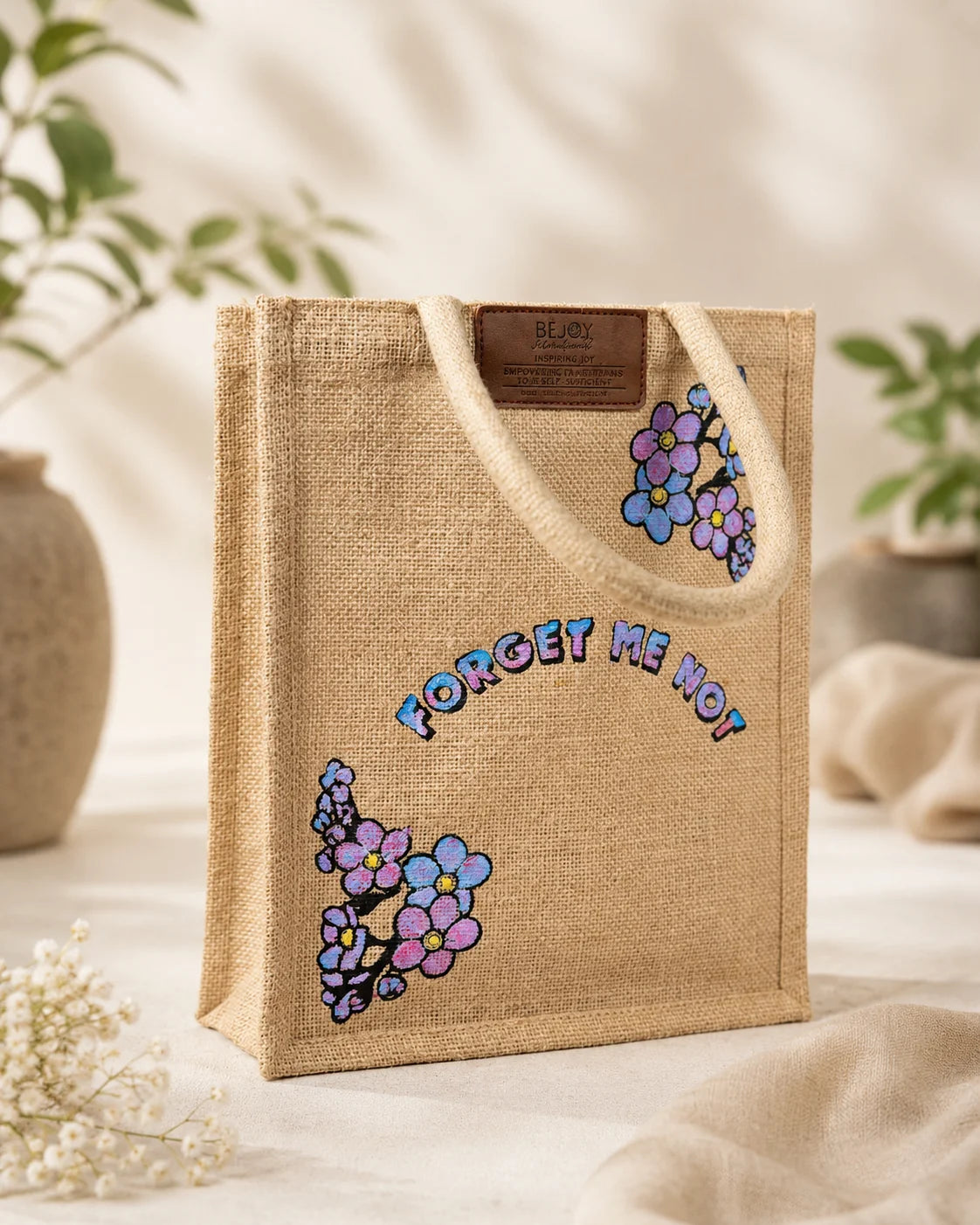 Jute Fabric Bag – Blooming Memories