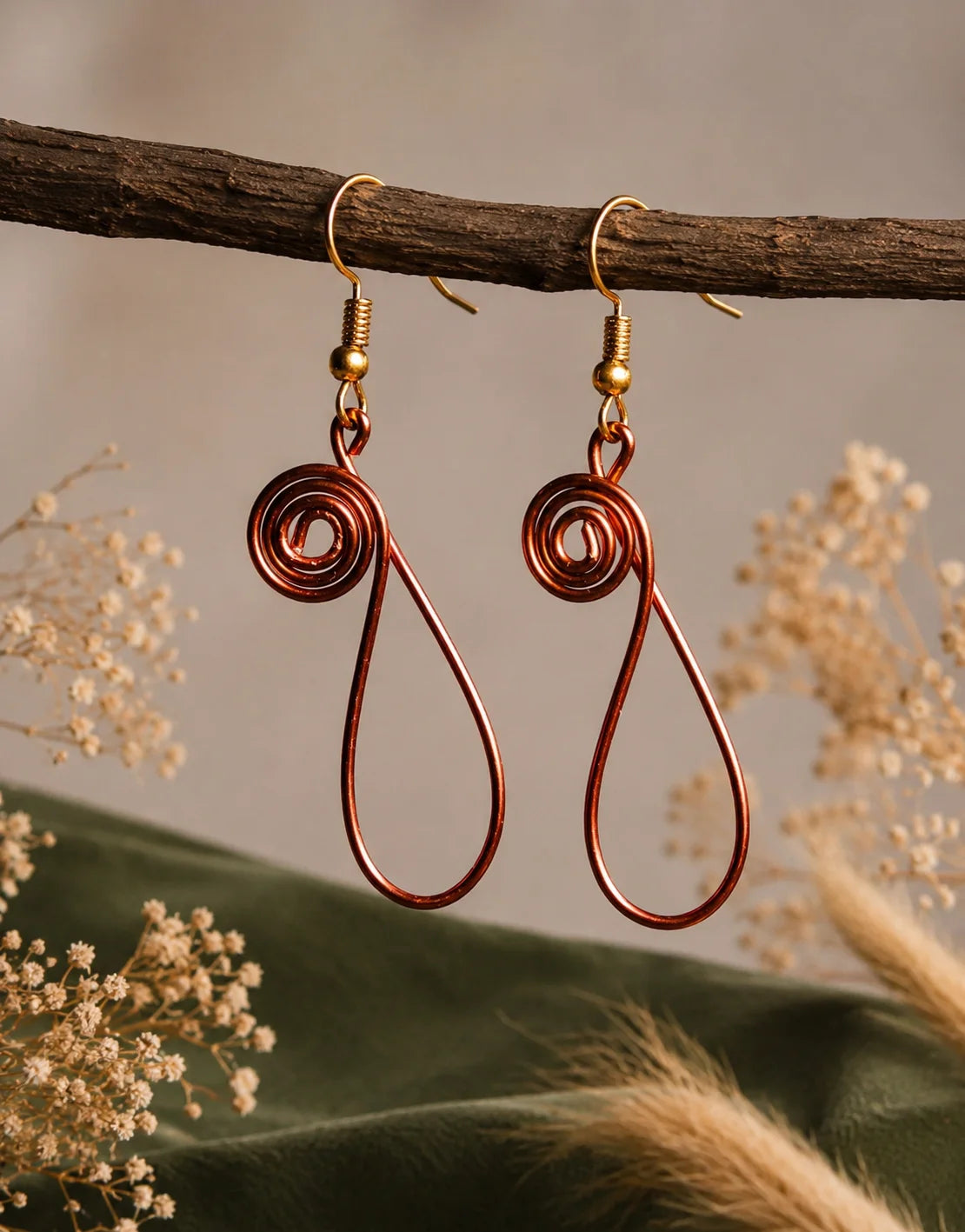 Copper Handmade Earring – Endless Flow