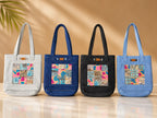 Denim Hand Stitch Tote Bag – Colorful Moments