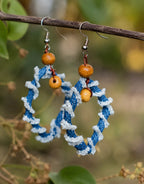 Recycled Denim Handmade Earring – Blue Memories
