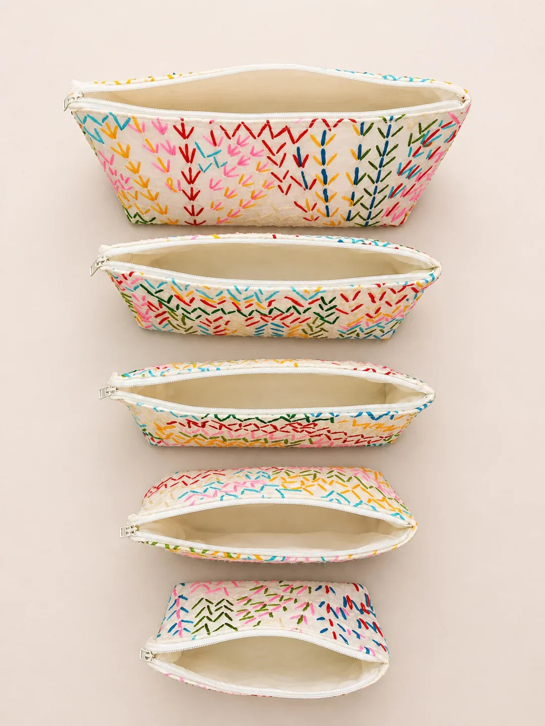 Hand Stitch Pouch Set – Colorful Blessings