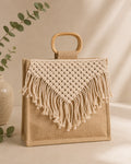Macrame & Jute Fabric Hand Bag