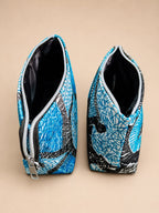 Hand Stitch Pouch – Blue Waves