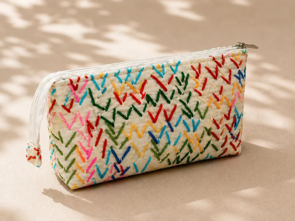 Hand Stitch Pouch Set – Colorful Blessings