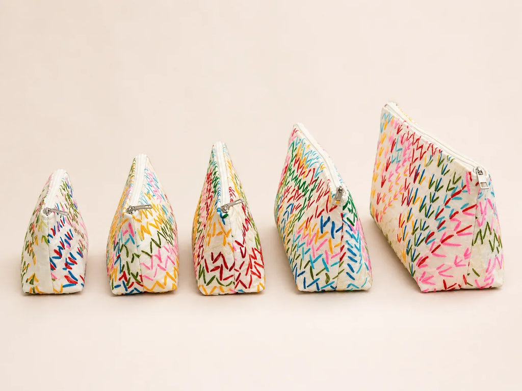 Hand Stitch Pouch Set – Colorful Blessings