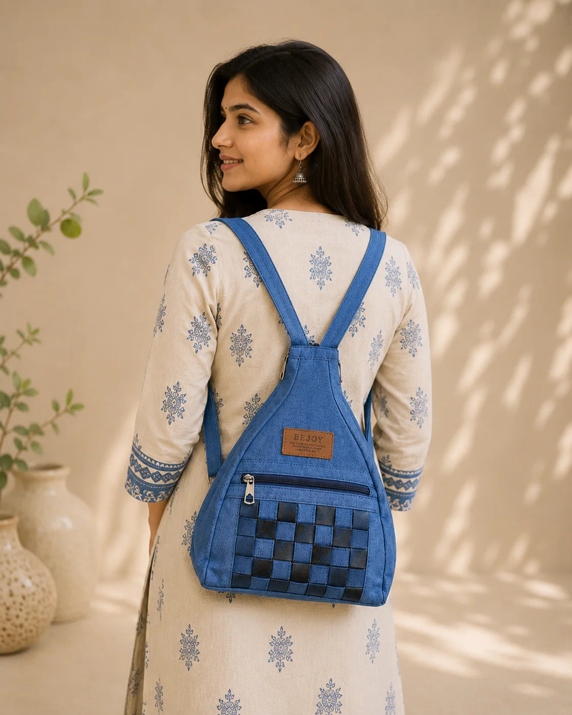 Denim Backpack– Blue Confidence