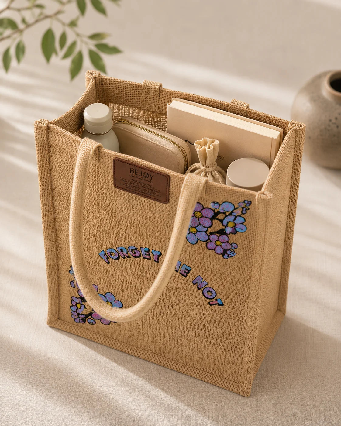 Jute Fabric Bag – Blooming Memories