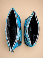 Hand Stitch Pouch – Blue Waves