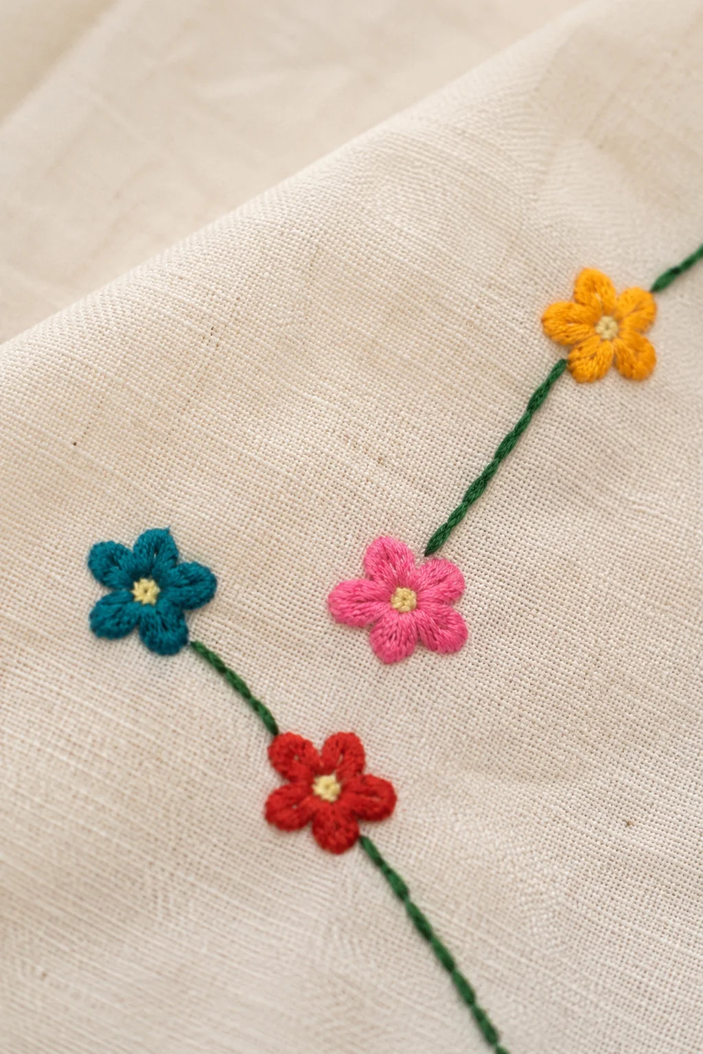 Hand Stitch Table Runner – Floral Path