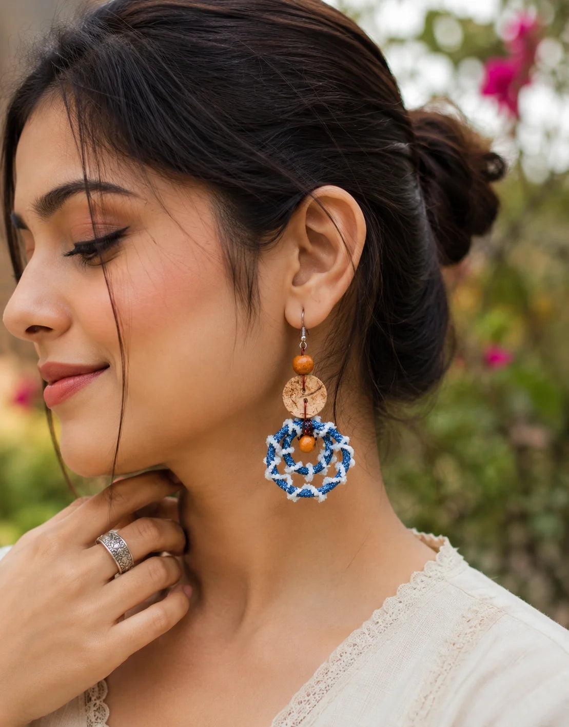 Recycled Denim Handmade Earring – Creative Circle