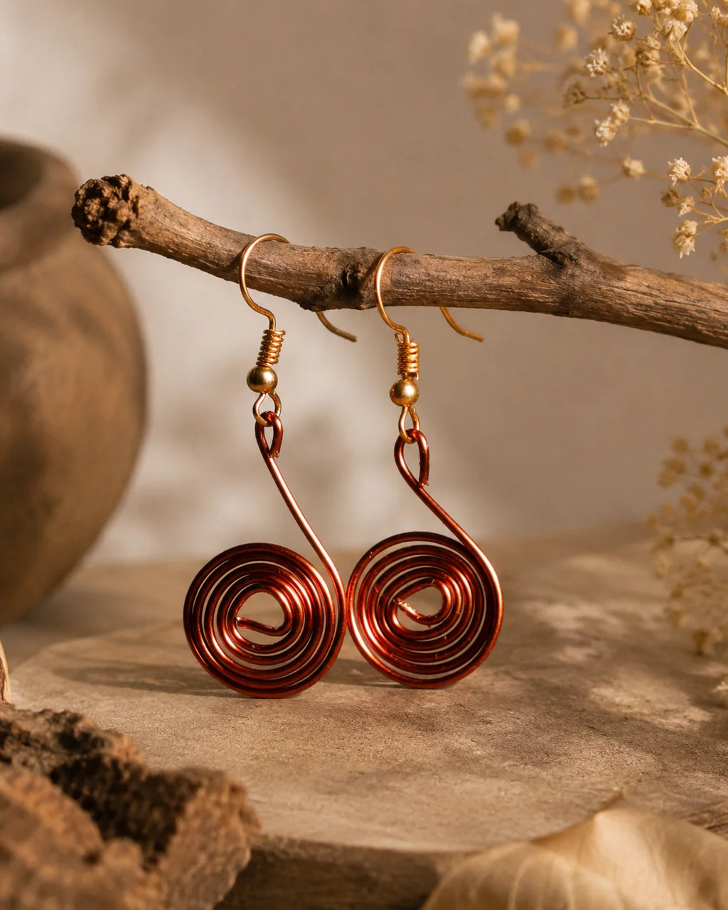 Copper Handmade Earring – Circle of Nature
