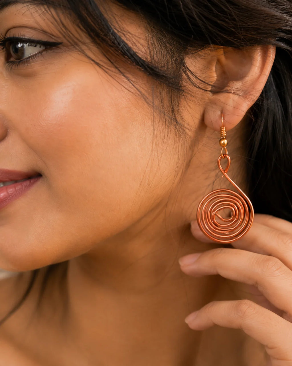 Copper Handmade Earring – Circle of Nature
