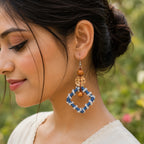 Recycled Denim Handmade Earring – Blue Memories