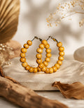 Wooden Beads Handmade Earring – Natural Circle