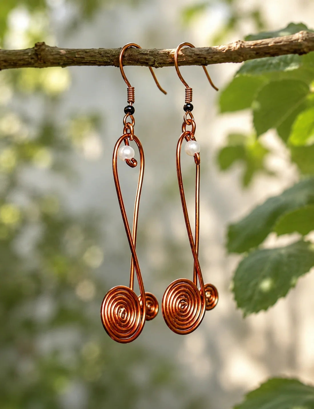 Copper Handmade Earring – Elegant Flow