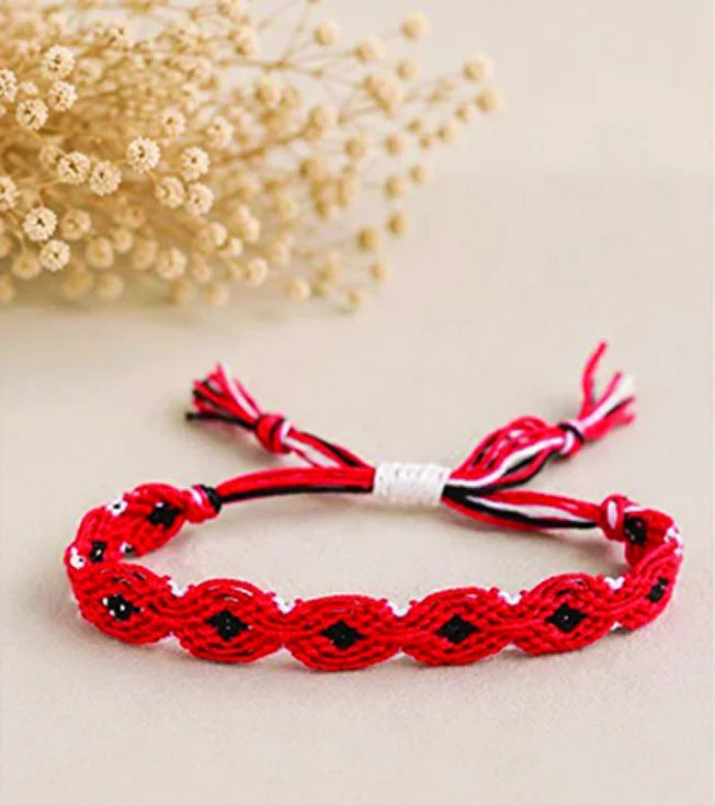 Handmade Friendship Bracelet – Red Passion